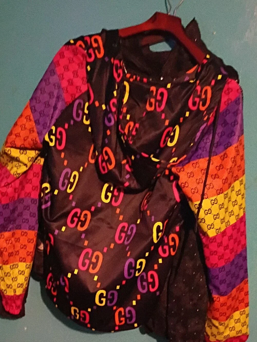 Gucci Multicolor GG Logo Zip Hoodie Jacket Unisex For Me And Woman